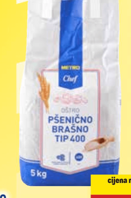 Metro Chef Brašno pšenično oštro T-400 5 kg