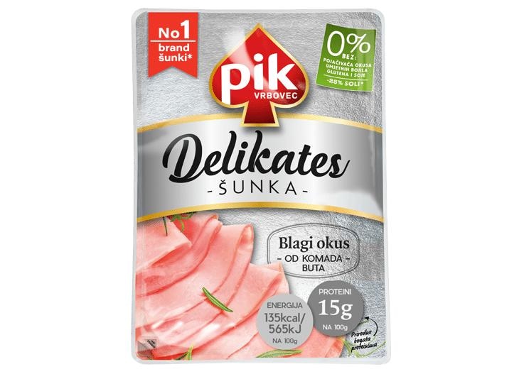 Pik Vrbovec Delikates šunka narezak, 150 g. Pik Vrbovec