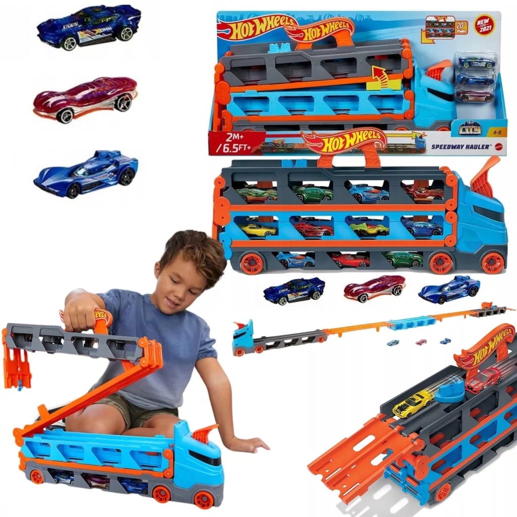 Hot Wheels 2 u 1 Trkaća staza i Transporter