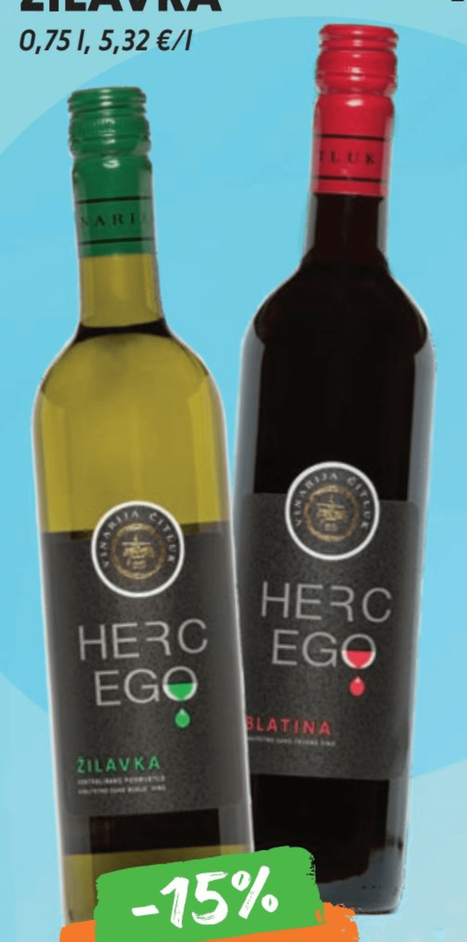 Hercegovinavino Blatina, Žilavka 0,75 l