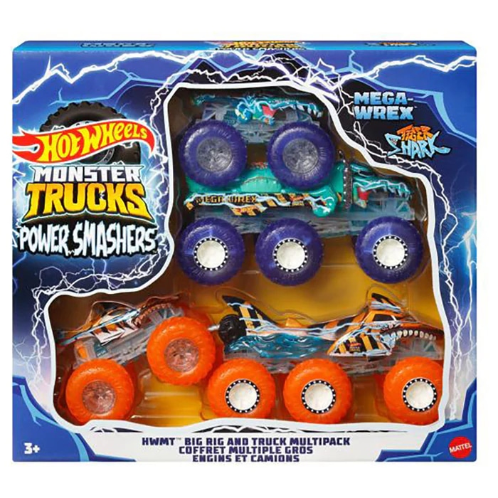Hot Wheels Monster Trucks Power Smashers Truck & Big Rig Multipack