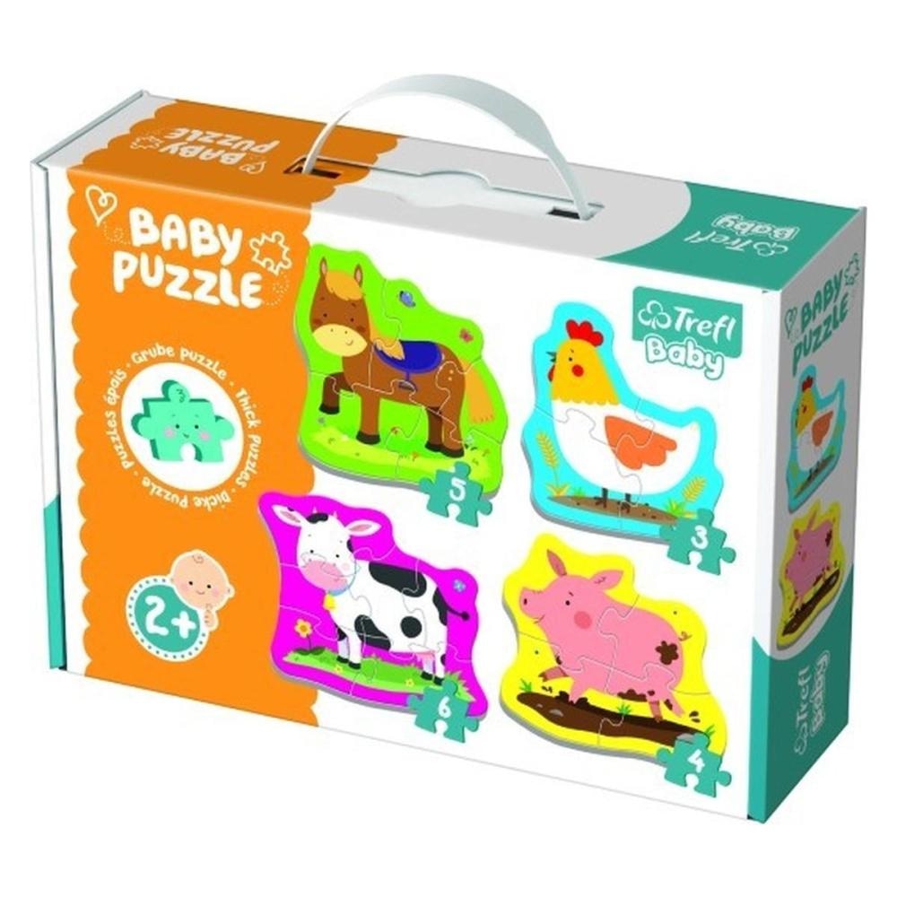 Baby puzzle Životinje na farmi, Radna vozila