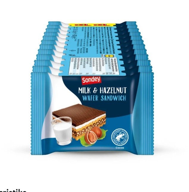 Sondey Vafli s mliječnom i lješnjak kremom 300 g