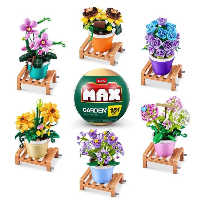 ZURU MAX kocke kapsula Premium Snack, Premium Retro, Garden Pot, Flowers