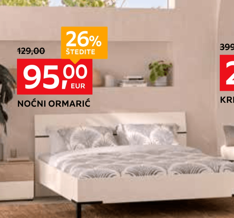Noćni ormarić - Akcija u trgovini Lesnina