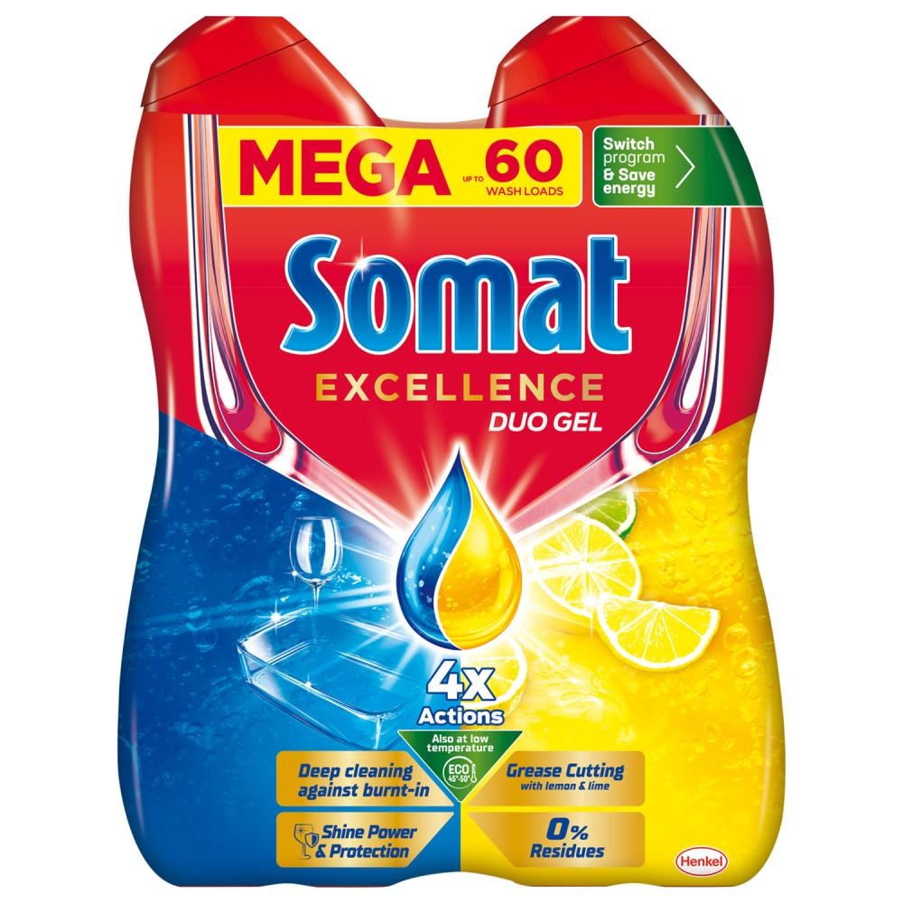 Somat Deterdžent za strojno pranje posuđa 2 x 540 ml