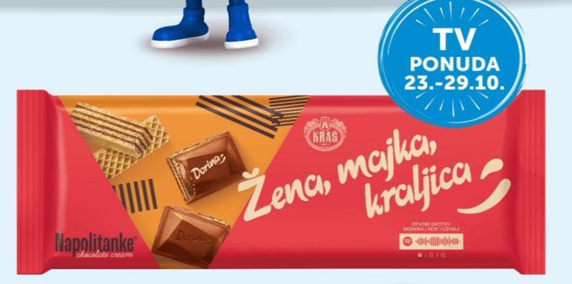 Čokolada Dorina Napolitanke 290 g - Akcija u trgovini Boso