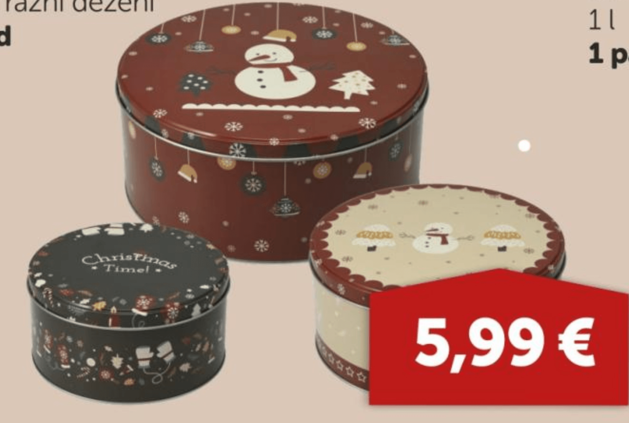 Božićna posuda 1 komad