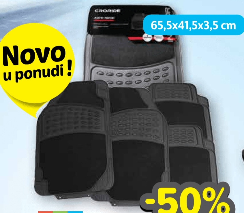 Croride Autotepisi 4 komada - Akcija u trgovini Plodine