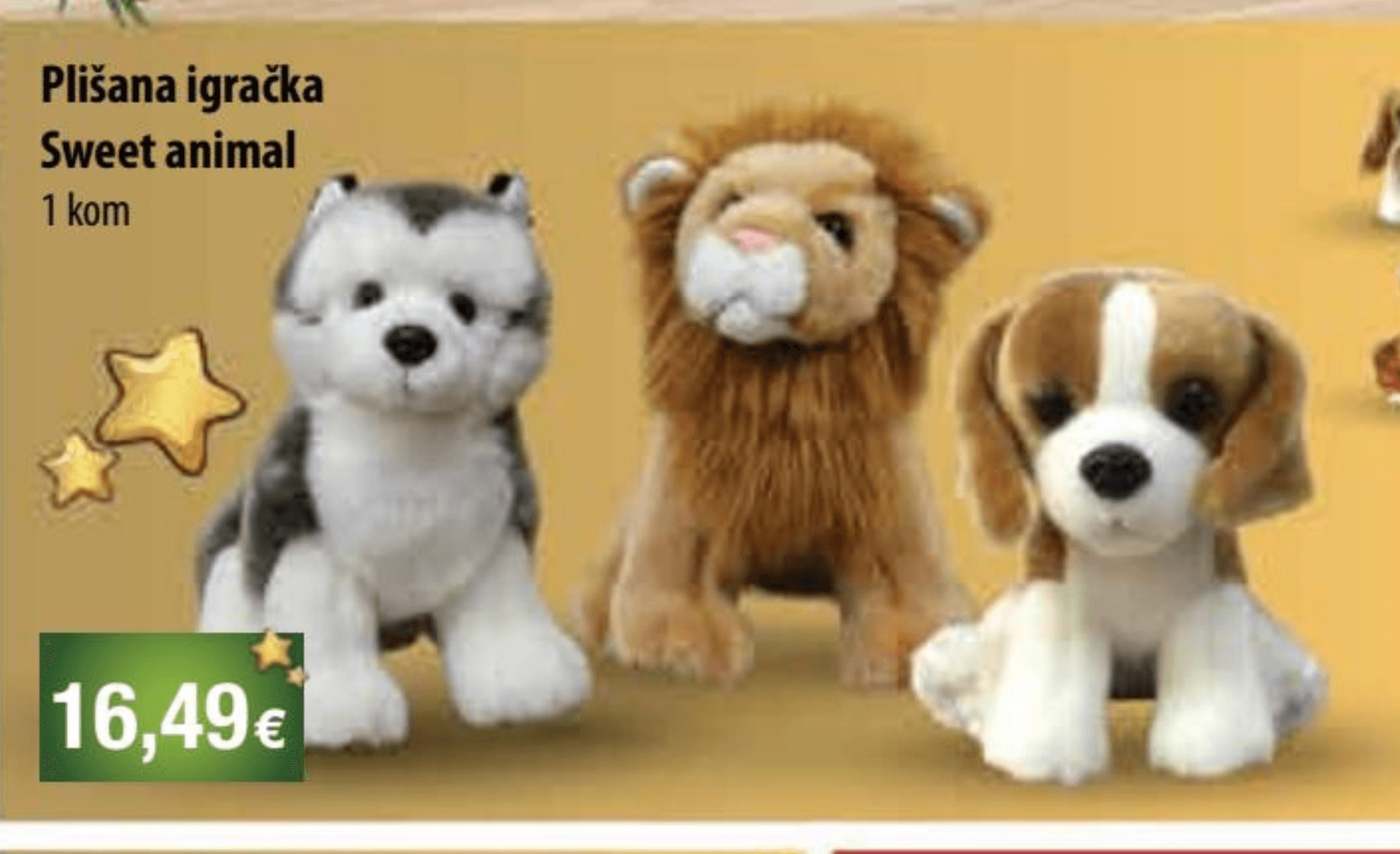 Plišana igračka Sweet animal 1 kom