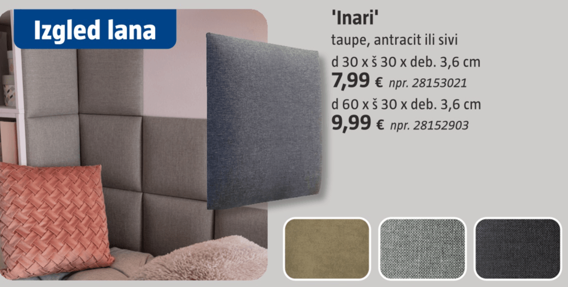 FLLOW Dekorativni zidni paneli 'Inari' d 30 x š 30 x deb. 3,6 cm - Akcija u trgovini Bauhaus