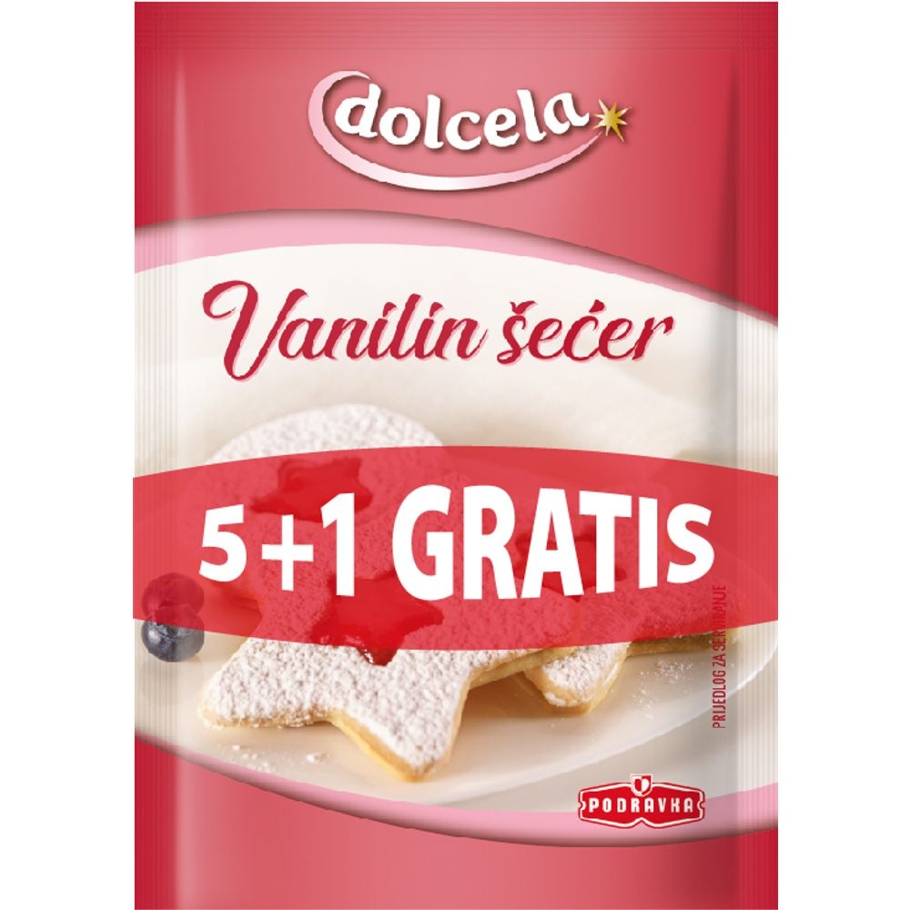 Dolcela Vanilin šećer / Prašak za pecivo 6x8g / 6x12g - Akcija u trgovini Konzum