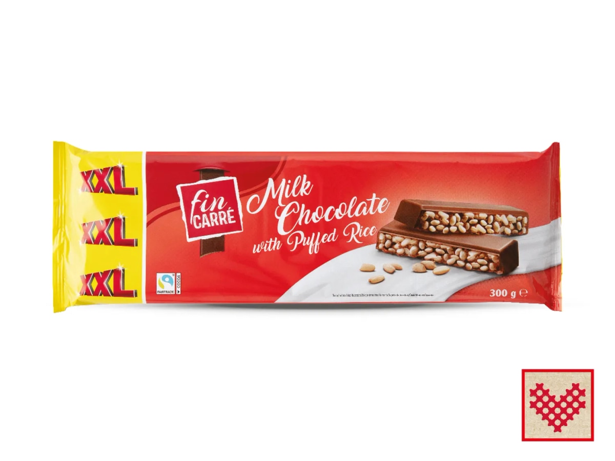 FIN CARRÉ Čokolada s rižom XXL 300 g - Akcija u trgovini Lidl