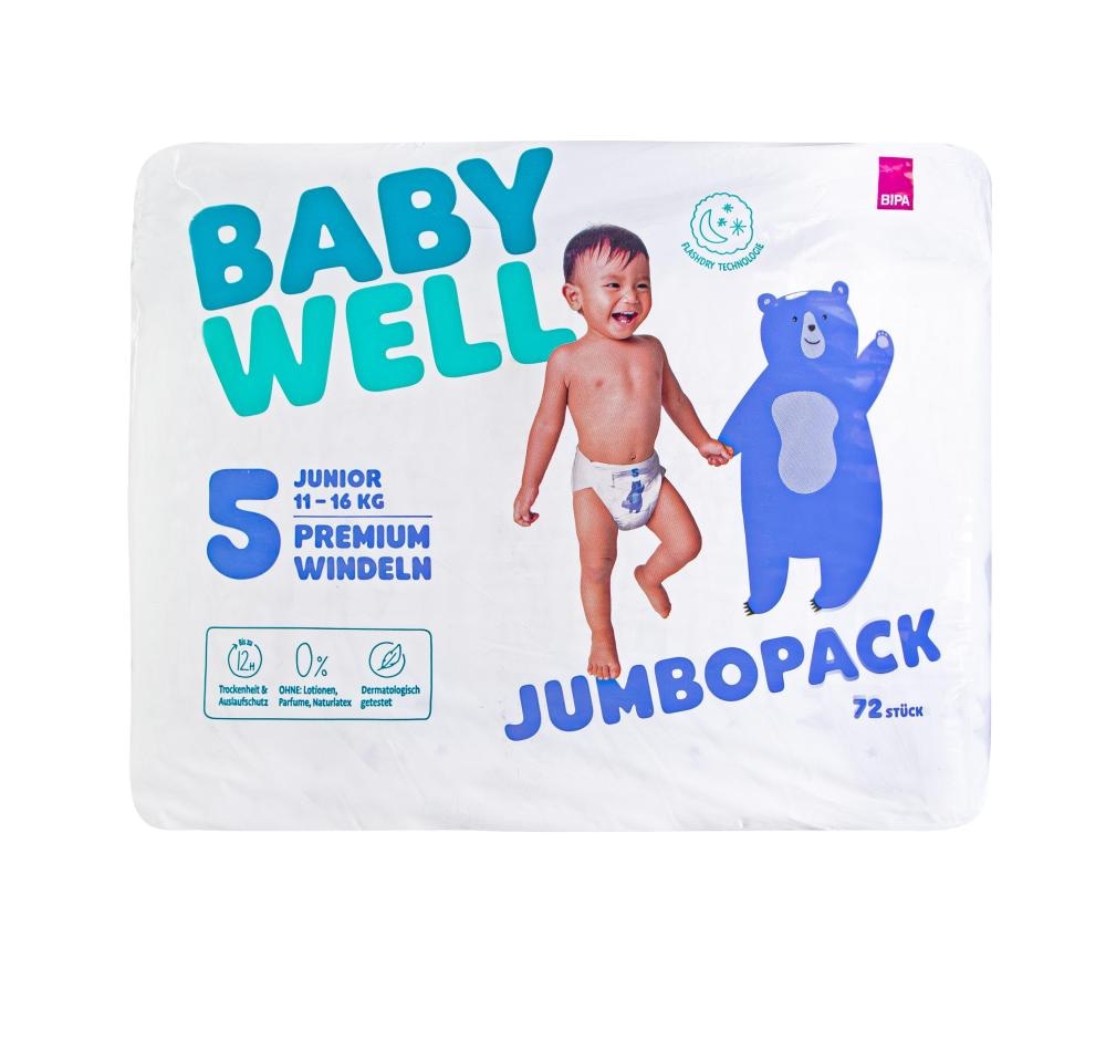 BABYWELL Premium pelene gaćice 18, 20, 22/1 kom - Akcija u trgovini Bipa