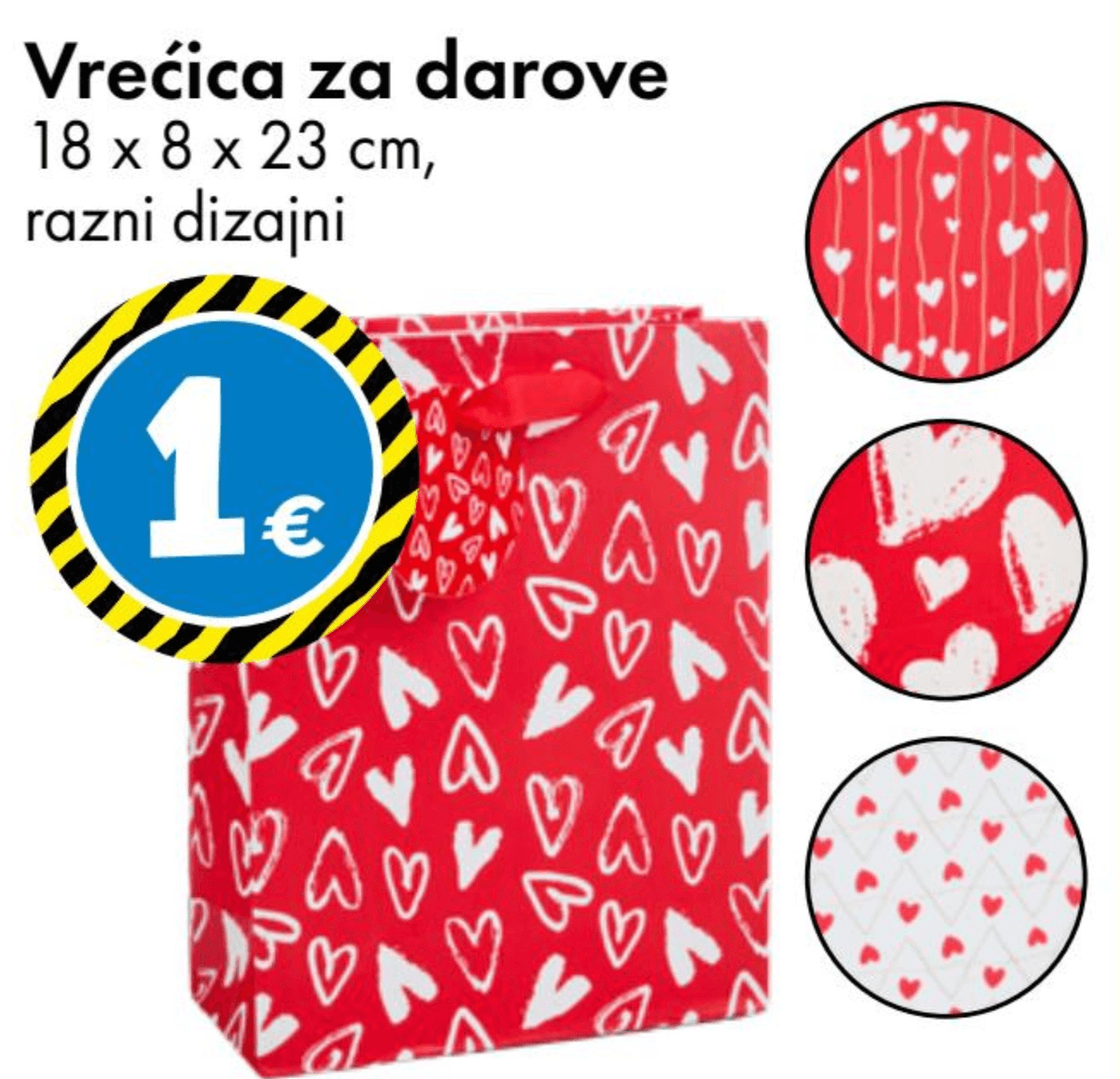 Vrećica za darove 18 x 8 x 23 cm - Akcija u trgovini Tedi