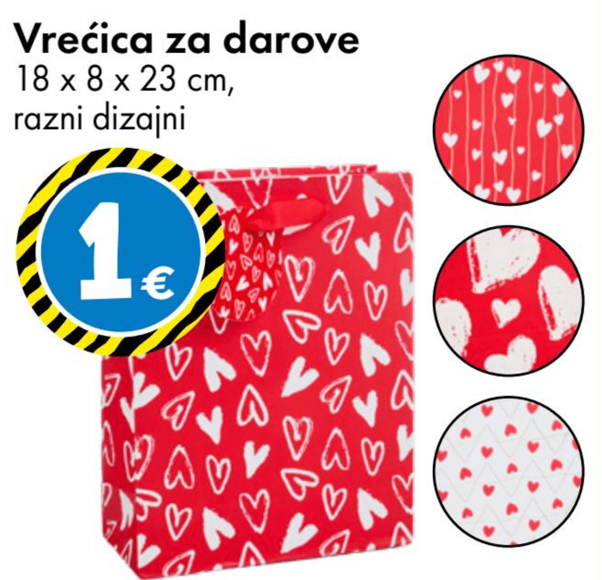 Vrećica za darove 18 x 8 x 23 cm - Akcija u trgovini Tedi