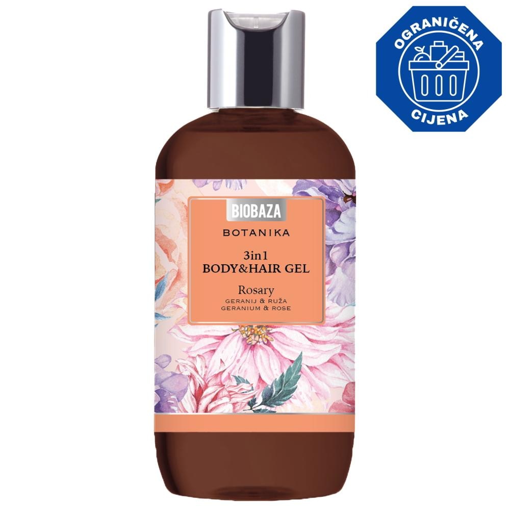 Biobaza Botanika 3in1 Body&Hair Gel Rosary - Akcija u trgovini Konzum