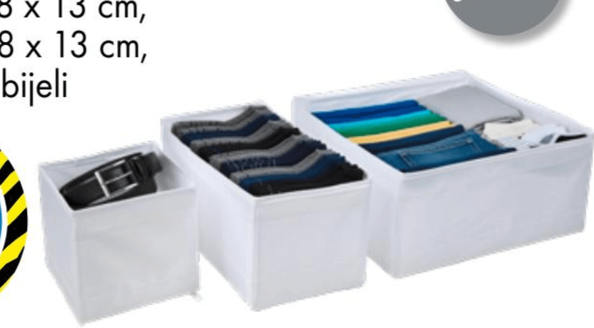 Komplet organizatora za ormar komplet od 6 kom. - Akcija u trgovini Tedi