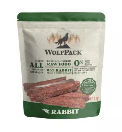 WOLFPACK BARF Pločice kunićevina 1kg - Akcija u trgovini Pet Centar