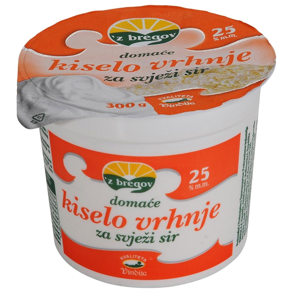 Z bregov Domaće kiselo vrhnje 300 g