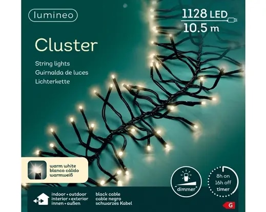 Lumineo LED lampice Cluster 10,5 m, 1128 LED