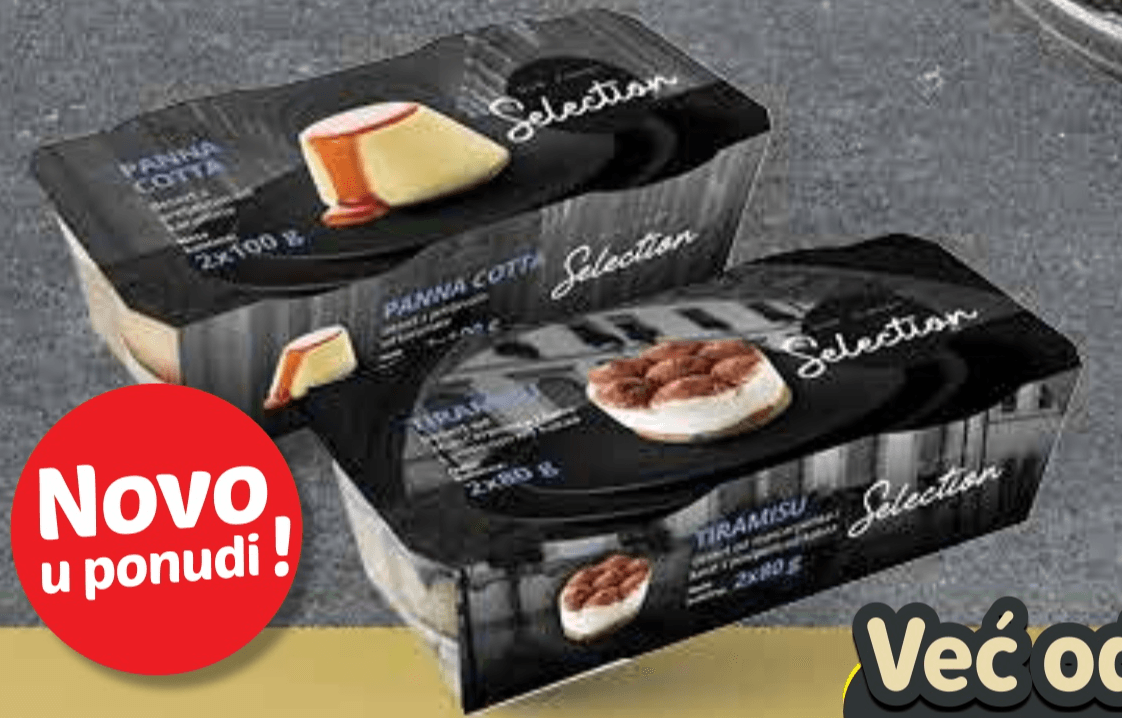 Selection Tiramisu ili Panna Cotta s karamelom 2x 80 g - 2x 100 g