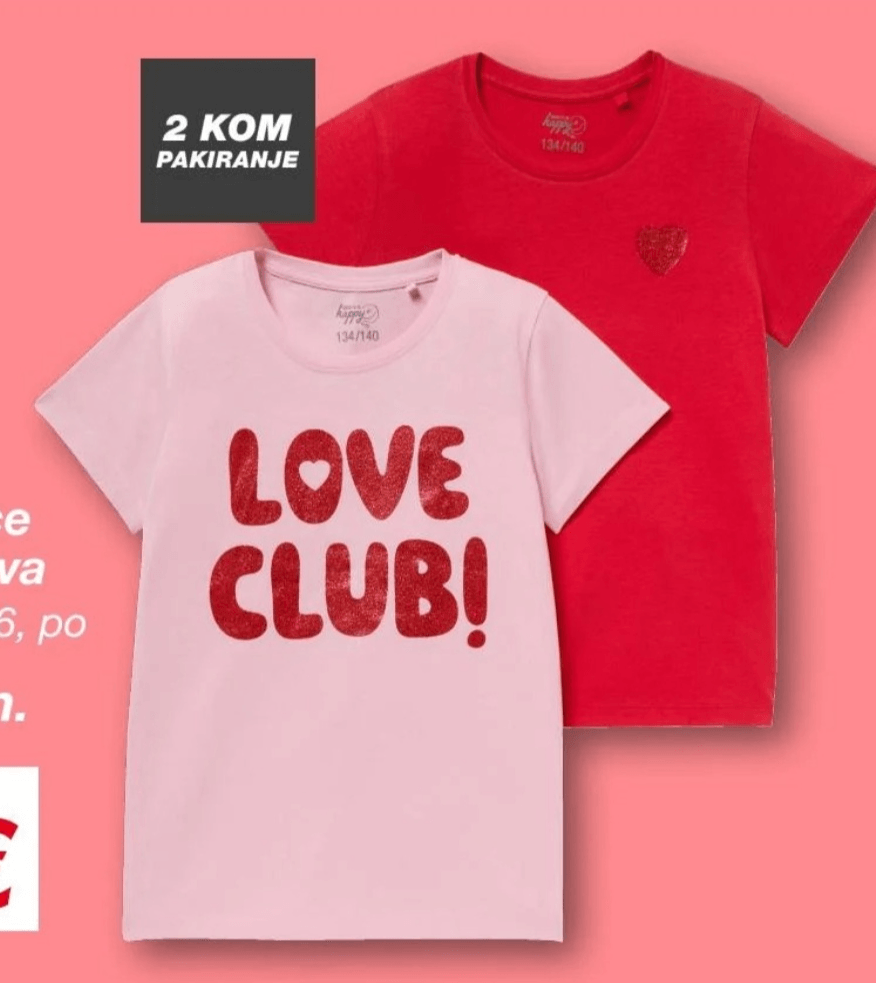 Dječje majice kratkih rukava 2 kom - Akcija u trgovini Kik