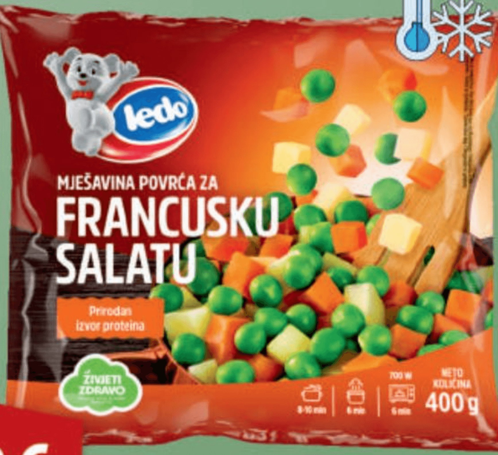 Zamrznuto povrće Ledo Francuska salata 400 g