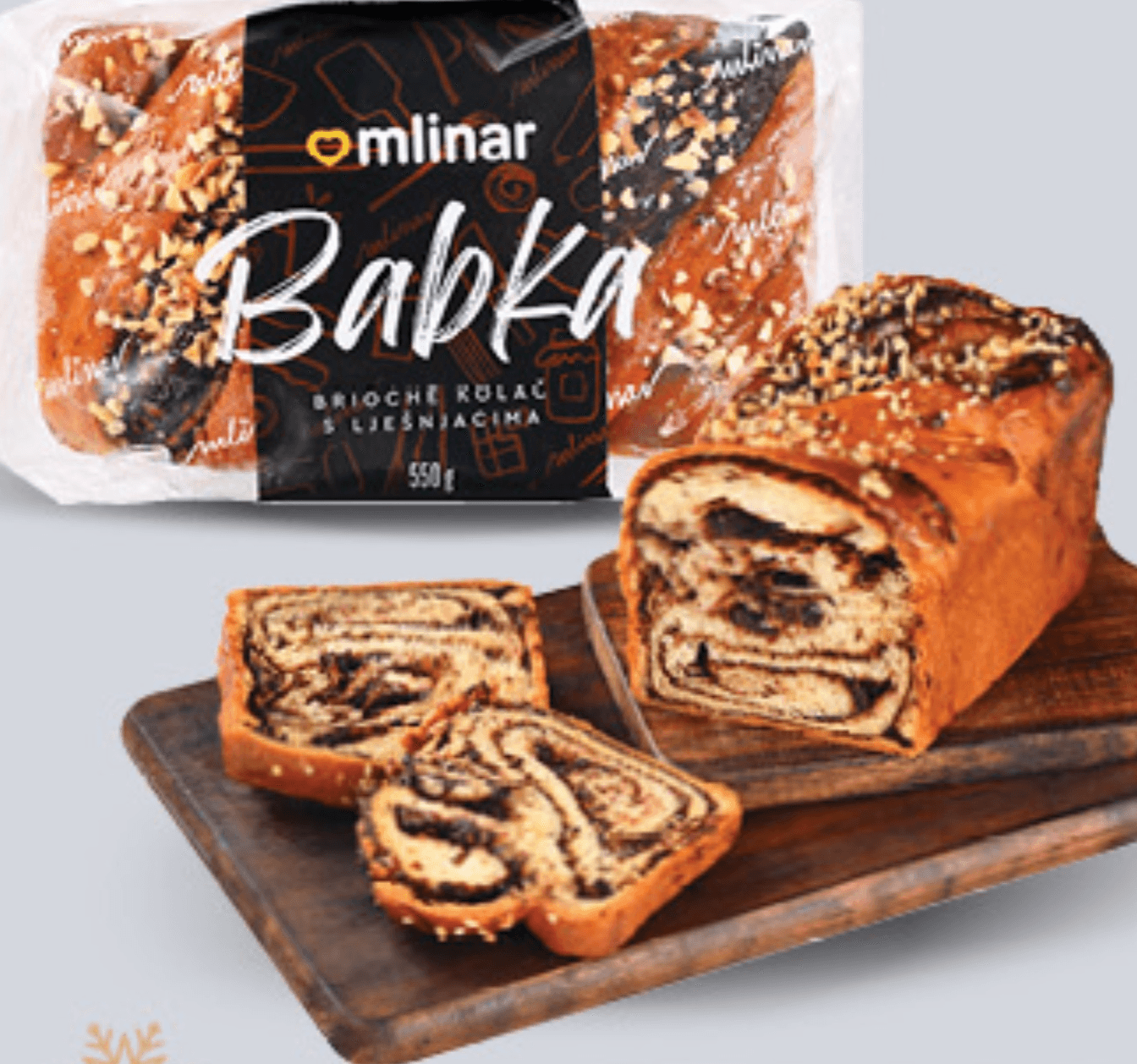 Mlinar Babka brioche s lješnjacima 550g