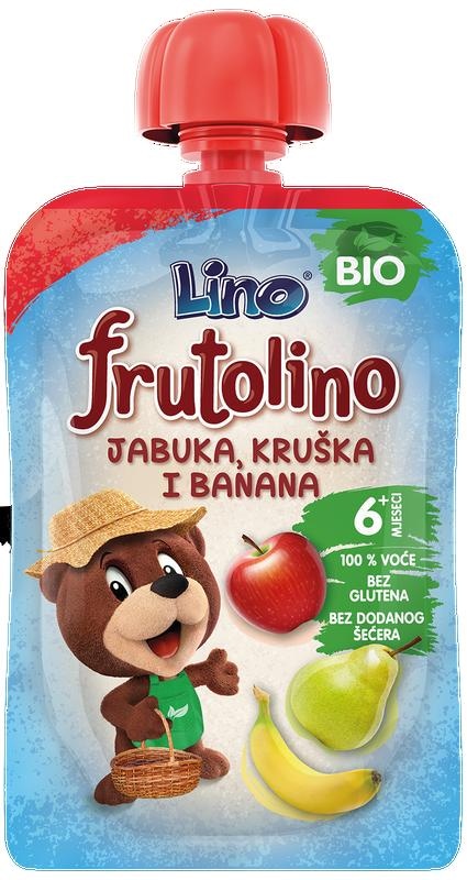 Frutolino voćna kašica Jabuka, kruška i banana 100 g