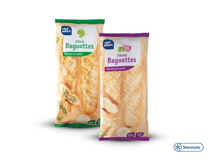 CHEF SELECT Baguette sa začinima 2 x 175 g - Akcija u trgovini Lidl