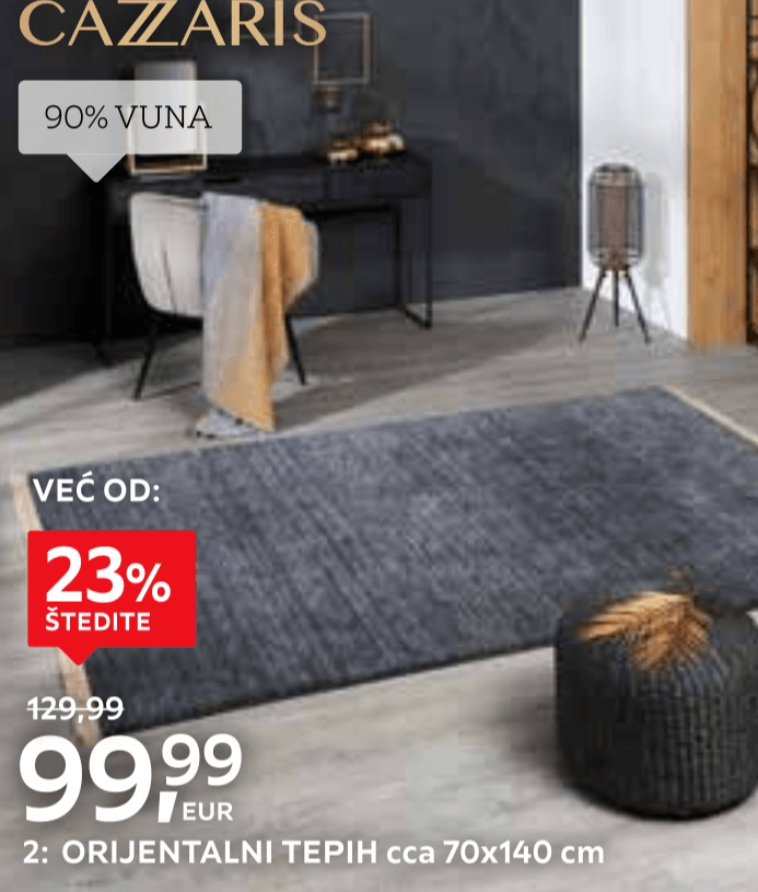 Orijentalni tepih Gabbeh cca 80x200 cm - Akcija u trgovini Lesnina