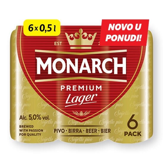 Monarch Svijetlo pivo 6x0,5 l