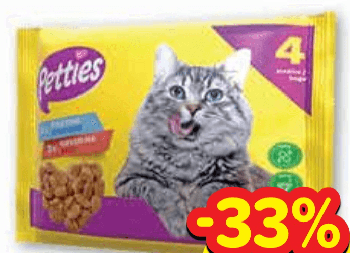 PETTIES Hrana za mačke 4x 100 g
