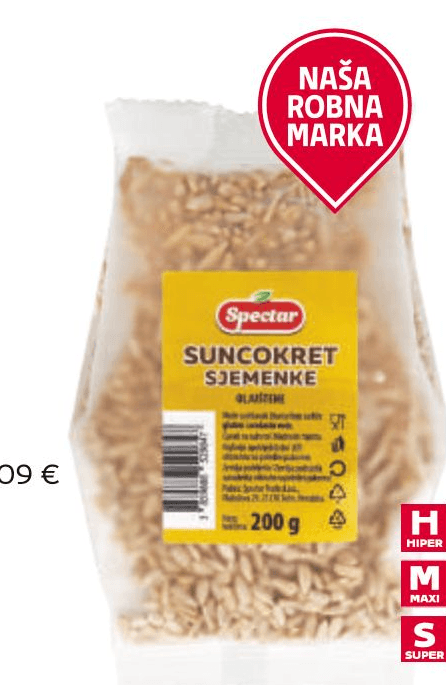 Spectar Suncokret sjemenke 200 g - Akcija u trgovini Tommy