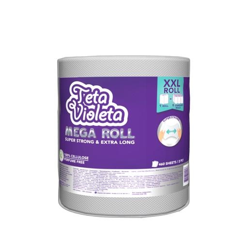 Teta Violeta Mega roll papirnati ručnik dvoslojni 1 rola - Akcija u trgovini Ribola