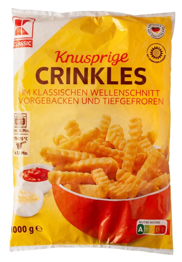 Crunchy Crinkles Pommes frites 1000 g K Classic - Akcija u trgovini Kaufland