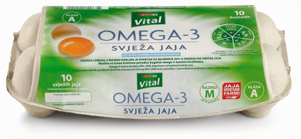 Svježa jaja Omega 3 10 komada SPAR Vital - Akcija u trgovini Spar
