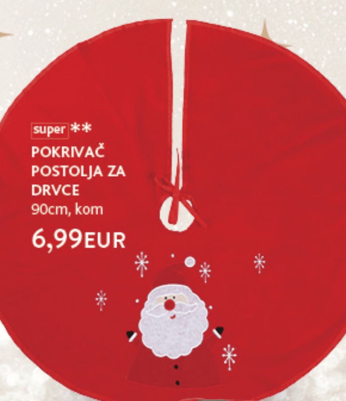 Pokrivač postolja za drvce kom