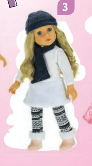Lutka s plavom kosom u dugom džemperu