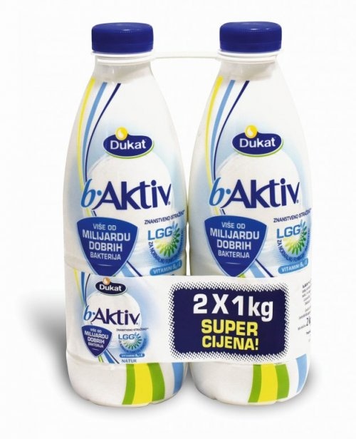 DUKAT b.Aktiv LGG tekući jogurt 2 x 1 kg - Akcija u trgovini Lidl