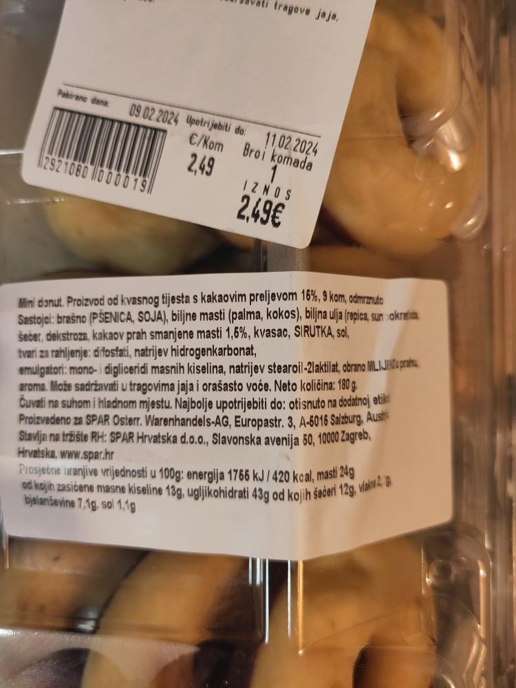 MINI ČOKO DONUT SPAR 180 g - Akcija u trgovini Interspar