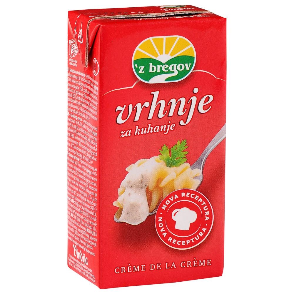 Vrhnje za kuhanje 'Z bregov 0.2 L - Akcija u trgovini Spar