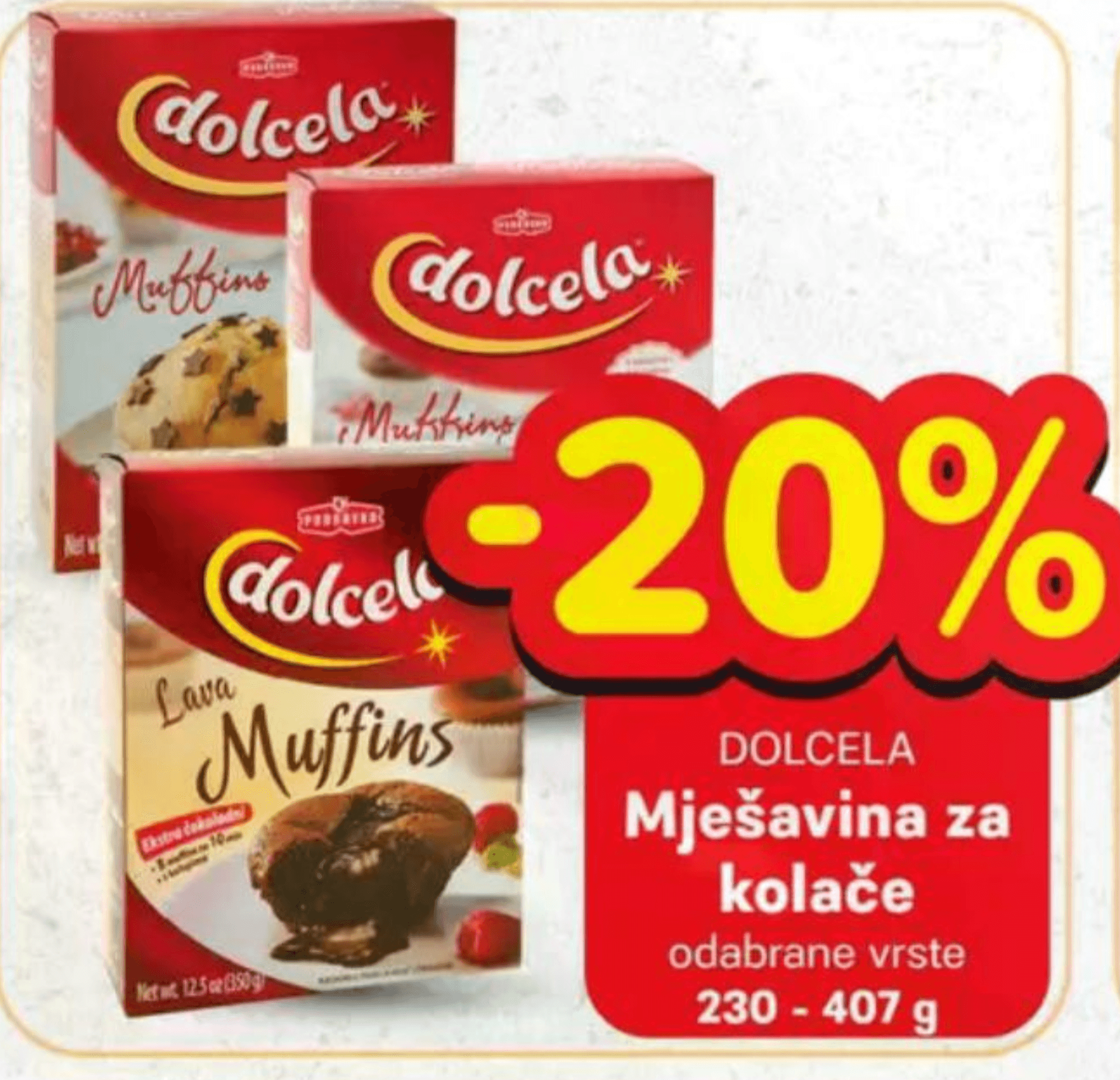 Dolcela Mješavina za kolače 230 - 407 g Dolcela