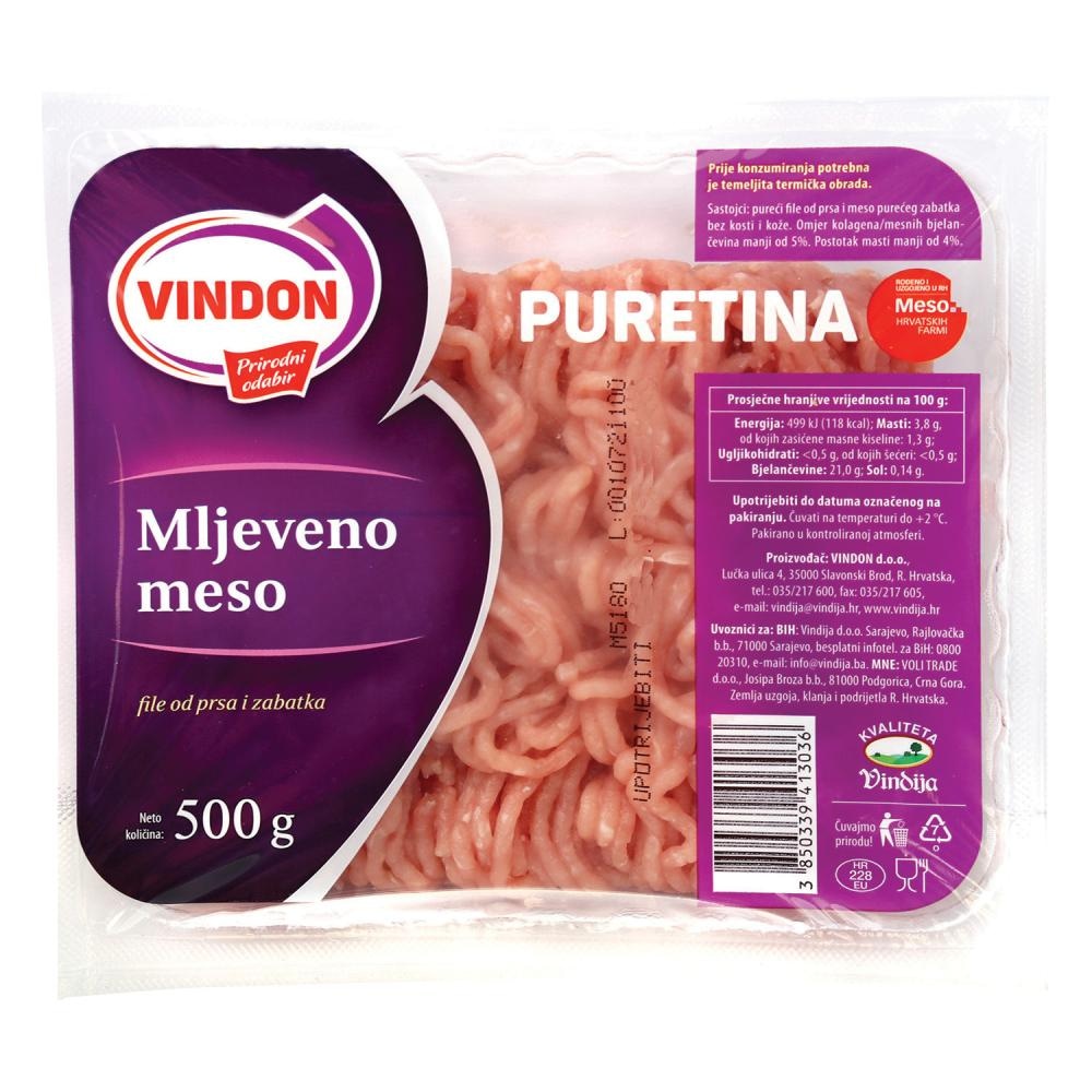 Pureće mljeveno meso Vindon 500g - Akcija u trgovini Vrutak