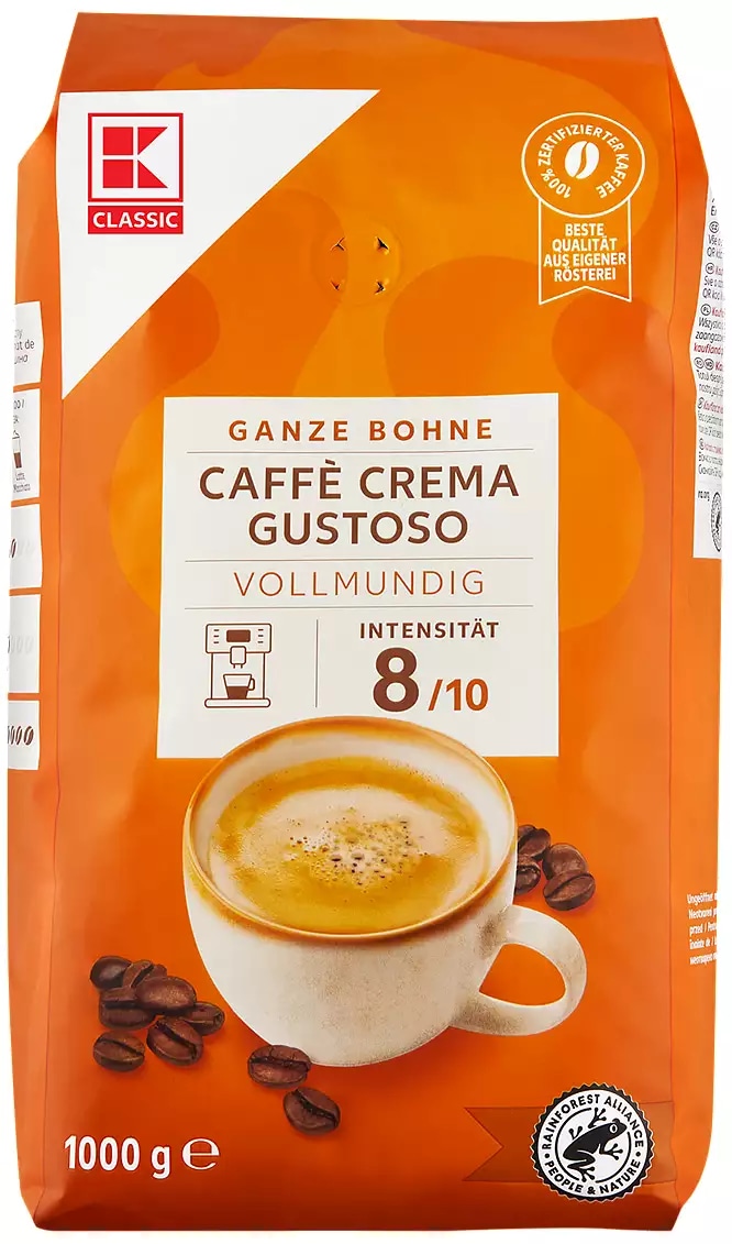 Kava u zrnu Gustoso 4 1000 g Classic - Akcija u trgovini Kaufland