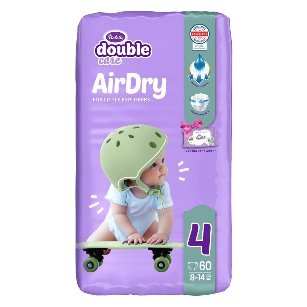 Violeta Double Care AirDry pelene 4 (8-14 kg), 60