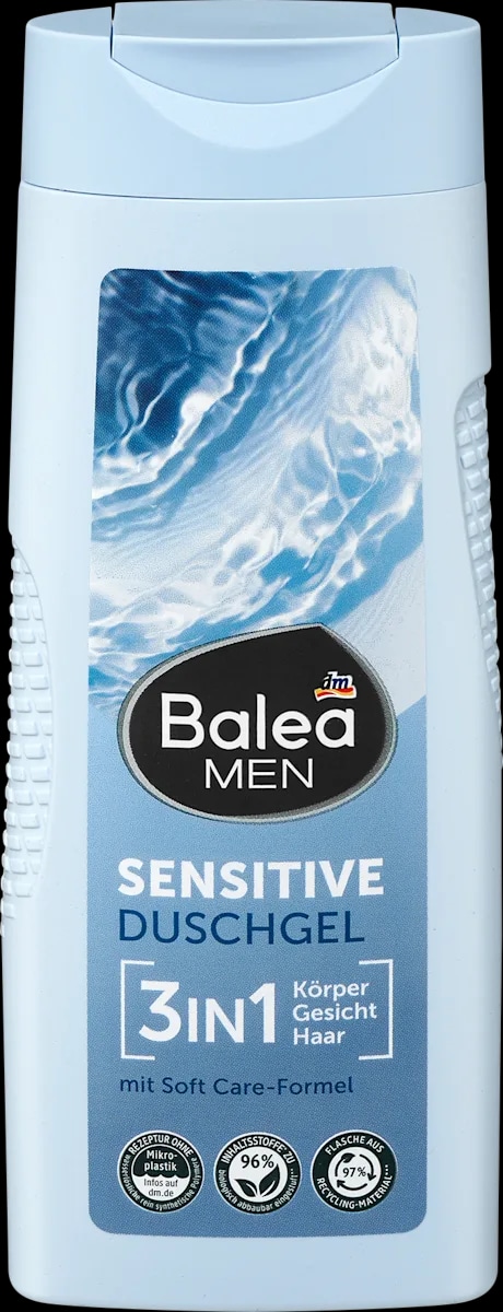 Balea MEN gel za tuširanje 3u1 Sensitive 300 ml - Akcija u trgovini Dm