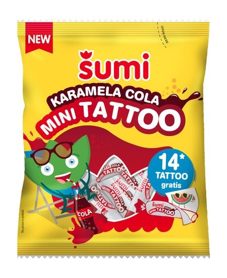 PODRAVKA Šumi karamela mini tatoo cola 80g