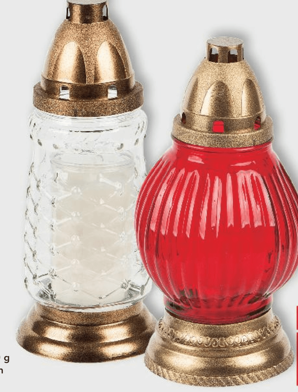 Nadgrobni lampion punjenje cca. 60 g, visina cca. 23 cm